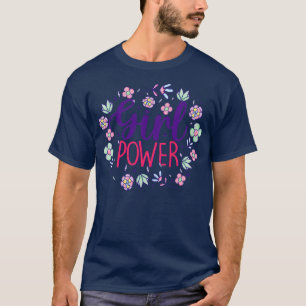 Kids Girl Power Floral Feminist Baby Girl Feminism T-Shirt