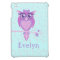 Kids girls cute owl purple & aqua ipad mini cover