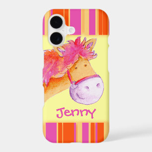 Kids girls named pony yellow iphone case