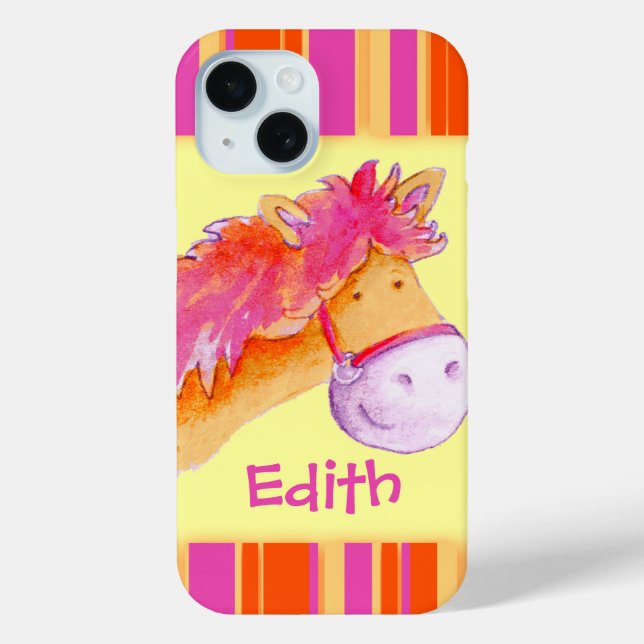 Kids girls named pony yellow orange Case-Mate iPhone case (Back)