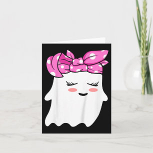 Kids Girls Toddler Happy Halloween Ghost With Ndan Card