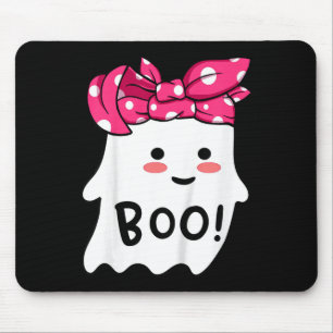 Kids Girls Toddler Happy Halloween Ghost With Ndan Mouse Pad