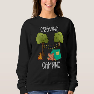 Kids Glamping Gear Tent Camping Bear Camper String Sweatshirt
