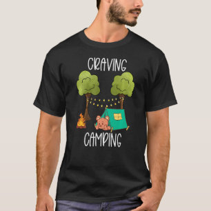 Kids Glamping Gear Tent Camping Bear Camper String T-Shirt