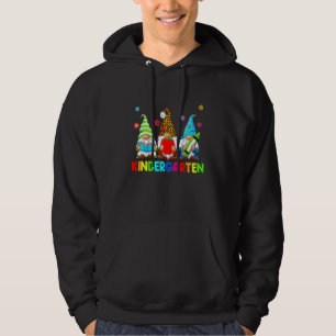 Kids  Gnomes Kindergarten Team Back To School Firs Hoodie