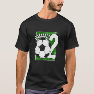 Kids Goaaal 2nd Birthday 2 Year Old Soccer Player T-Shirt