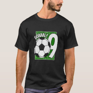 Kids Goaaal 9th Birthday 9 Year Old Soccer Player T-Shirt