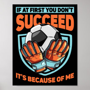 Kids Goalkeeper Goal Soccer Goalie Defender Goalte Poster