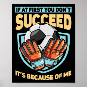 Kids Goaltender Defender Goalkeeper Soccer Goalie Poster
