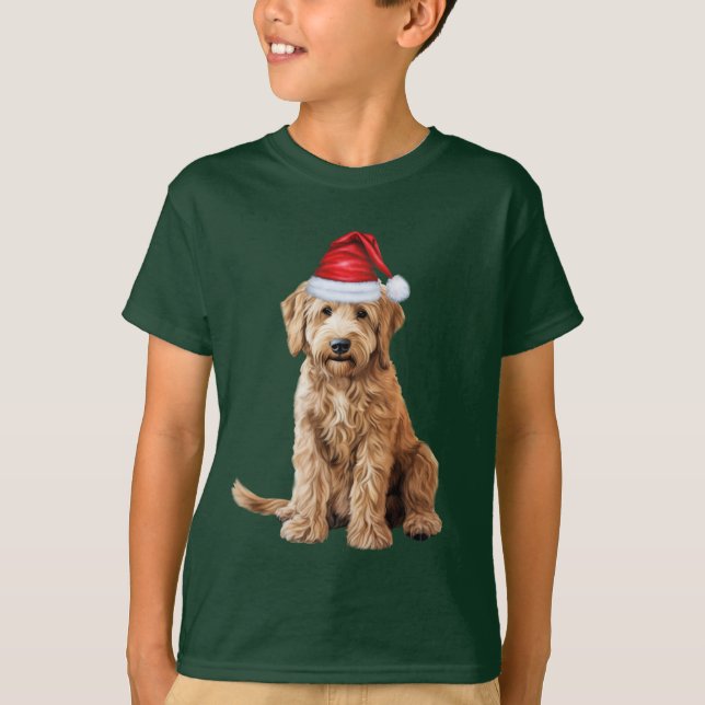 Kids Goldendoodle Dog Lover Funny Christmas T-Shirt (Front)
