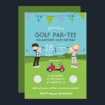 Kids Golf Theme Birthday Party Customised Invitation<br><div class="desc">Kids Golf themed Party invitation designed to be quickly and easily customisable to your event specifics.</div>