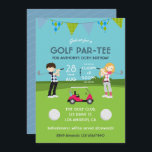 Kids Golf Theme Birthday Party Invitation<br><div class="desc">Select "Click to customise further" if you want to scale,  move or delete features. Contact this Designer if you require any assistance with the customisations.</div>