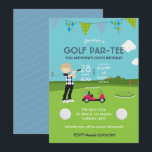 Kids Golf Theme Birthday Party Invitation<br><div class="desc">Select "Click to customise further" if you want to scale,  move or delete features. Contact this Designer if you require any assistance with the customisations.</div>
