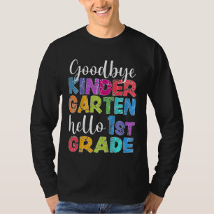 Kids Goodbye Kindergarten Hello 1st Grade Graduati T-Shirt
