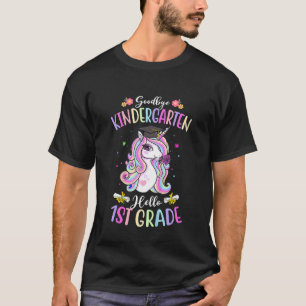 Kids Goodbye Kindergarten Hello 1st Grade Unicorn T-Shirt
