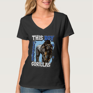 Kids Gorilla Quote Apes This Boy Loves Gorillas T-Shirt