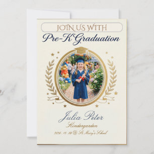 Kids Graduation Invitation, Preschool Pre-K Kinder Invitation