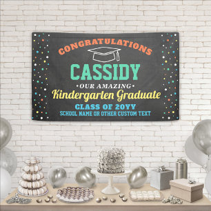 Kids Graduation Kindergarten & Preschool Cute Banner