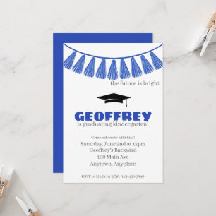 Kids Graduation Party Colourful Kindergarten Pre-K Invitation