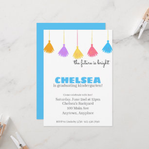 Kids Graduation Party Colourful Kindergarten Pre-K Invitation