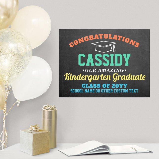 Kids Graduation Party Kindergarten or Preschool Poster (Creator Uploaded)