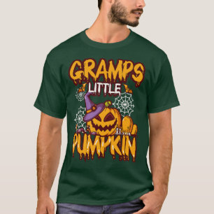 Kids Gramps Little Pumpkin Grandchild Halloween Ja T-Shirt