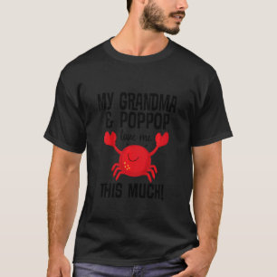 Kids Grandma and PopPop Love Me Grandson Crab T-Shirt