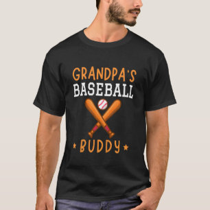 Kids Grandpa's Baseball Buddy Grandson Grandfather T-Shirt