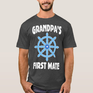 Kids Grandpas First Mate Grandson Sailing T-Shirt