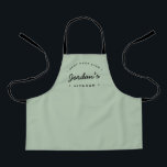 Kid's Green Best Chef ever Custom Kitchen Gift Apron<br><div class="desc">This personalised Kid's apron is the perfect accessory for the sweet little baker in your life. Customise it with a name to make it truly unique. The apron comes in a stylish green colour, adding a pop of freshness to your baking experience. The typography style treatment adds a touch of...</div>