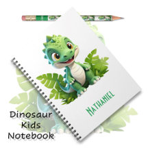 Kids' Green Dino Adventure Notebook