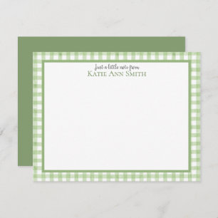 Kids Green Personal Stationery Card