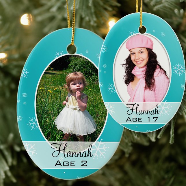 Kids Growing Up, Multi-Photo Christmas Ornament (Creator Uploaded)