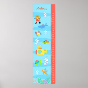 Kids Growth Chart - In the Sea