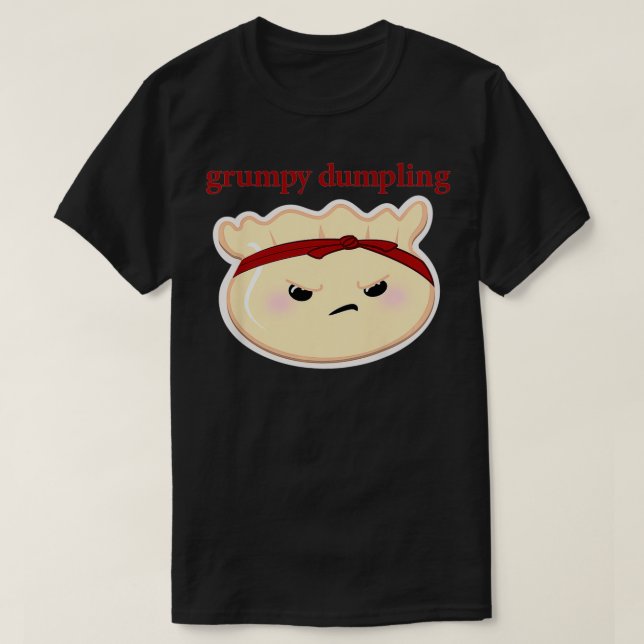 Kids Grumpy Dumpling Red Funny Cute National Dumpl T-Shirt (Design Front)