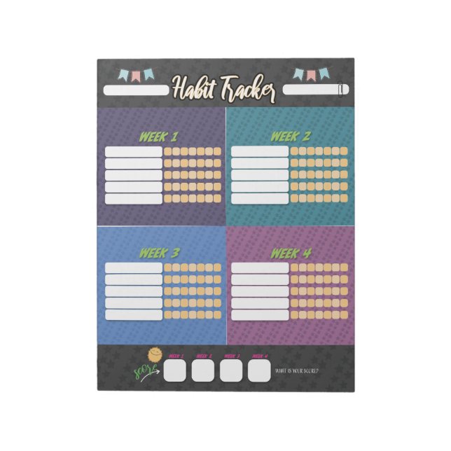 KIDS HABIT TRACKER Notepad (Rotated)