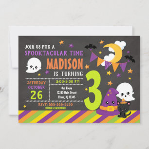 Kids Halloween Birthday Invitation