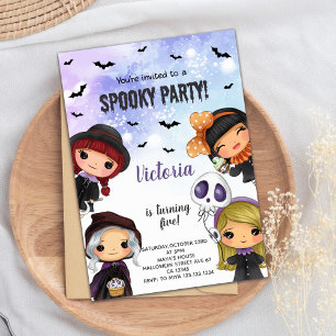 Kids Halloween Birthday Invitations