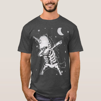 Kids Halloween Boys Funny Dabbing Skeleton Scary U T-Shirt