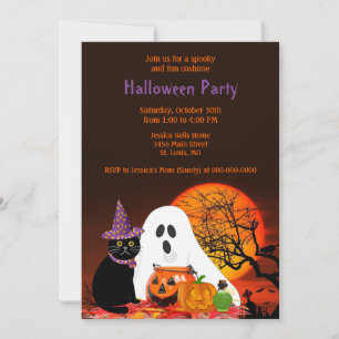 Kids Halloween Costume Party Invitation
