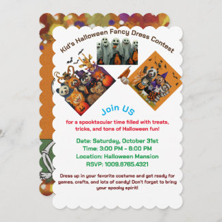 Kid's Halloween Fancy Dress Contest invitation