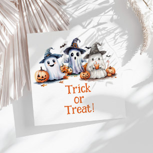 Kids' Halloween Ghosts Bats Pumpkins Party Napkins