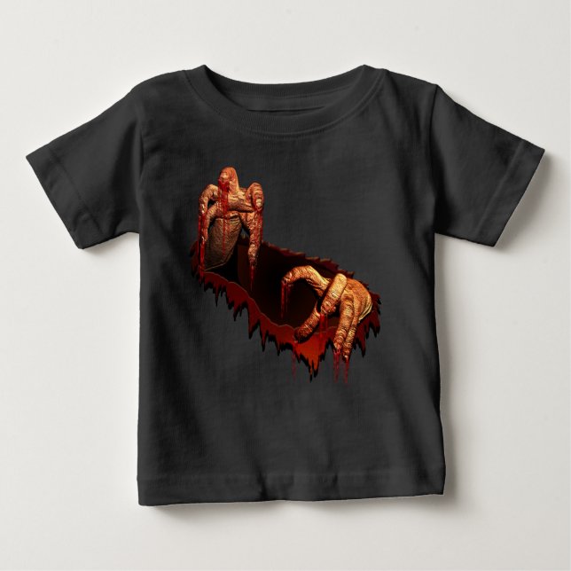 Kid's Halloween Hoodie Costume Zombie Sweatshirt Baby T-Shirt (Front)