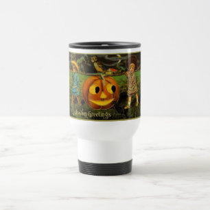 Kids Halloween Jack-o-Lantern Pumpkin Harvest Travel Mug