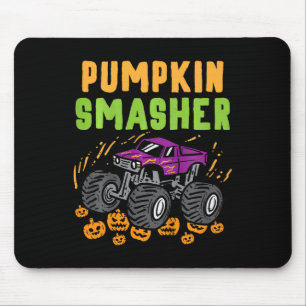 Kids Halloween Monster Truck Pumpkin Smasher Boys Mouse Pad