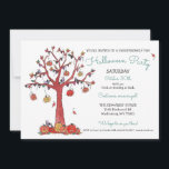 Kids Halloween Party<br><div class="desc">This adorable kids halloween party invitation features illustration of an Autumn tree full of cute jack o lanterns and seasonal decorative party flag banners hanging from the branches. Purple birds enjoy their spooky-cute home and are ready for Halloween night trick or treating! Makes a perfect design for your friendly, non-scary...</div>