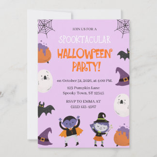 Kids Halloween Party Invitation
