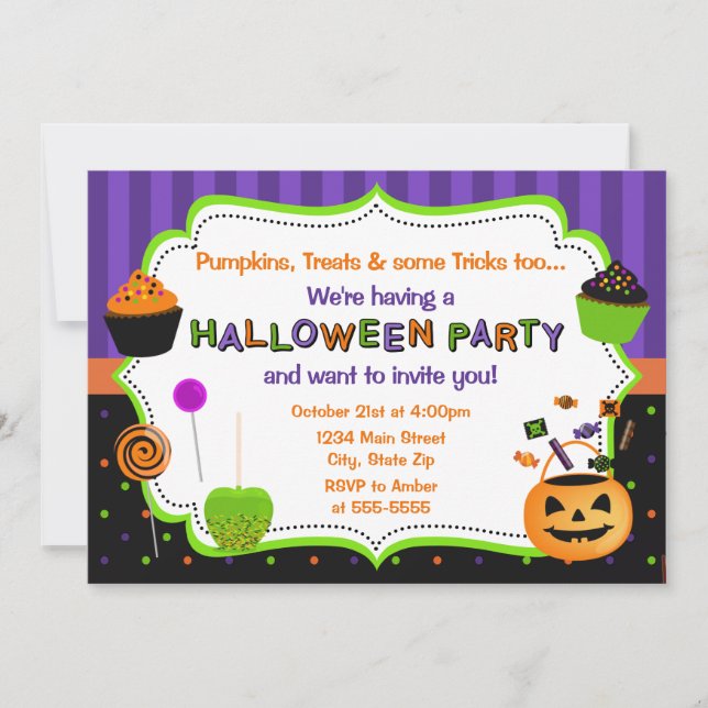 Kid's Halloween Party Invitation (Front)