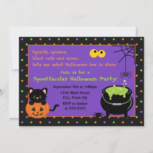 Kid's Halloween Party Invitation (Front)