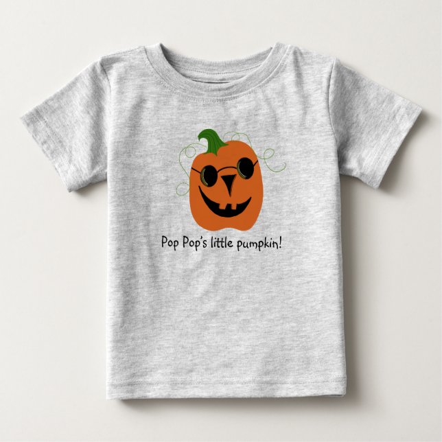 Kids Halloween Pop Pop’s Little Pumpkin T-Shirt (Front)